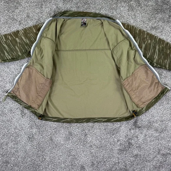 686 Tiger Stripe Camo Full Zip Fleece Jacket Mens XL Green Utility Techwear - Picture 3 of 16